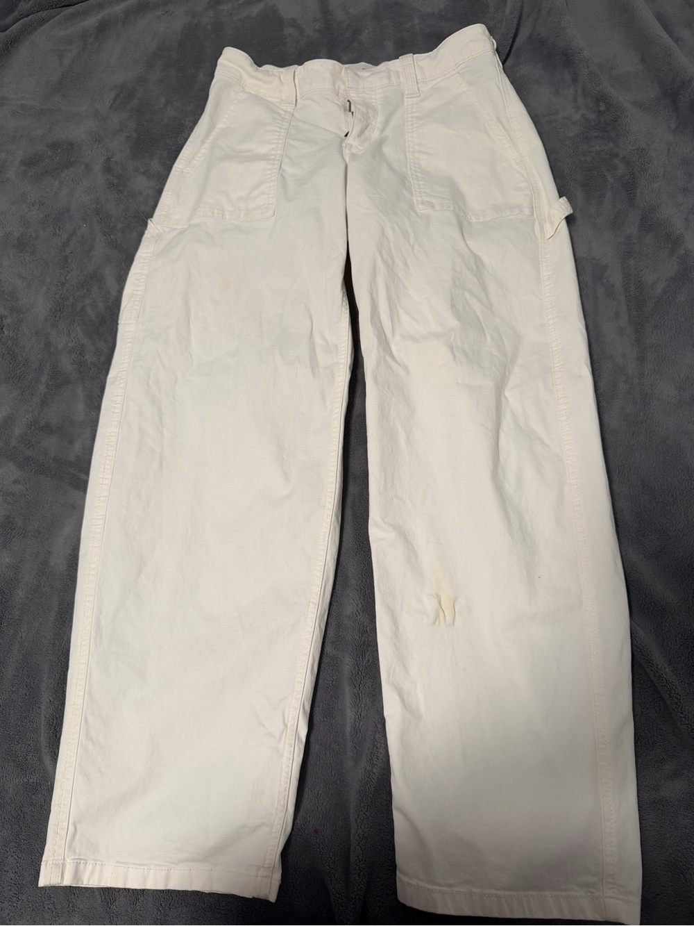 Hollister Cream Women's Cargo Jeans